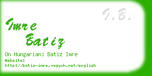 imre batiz business card